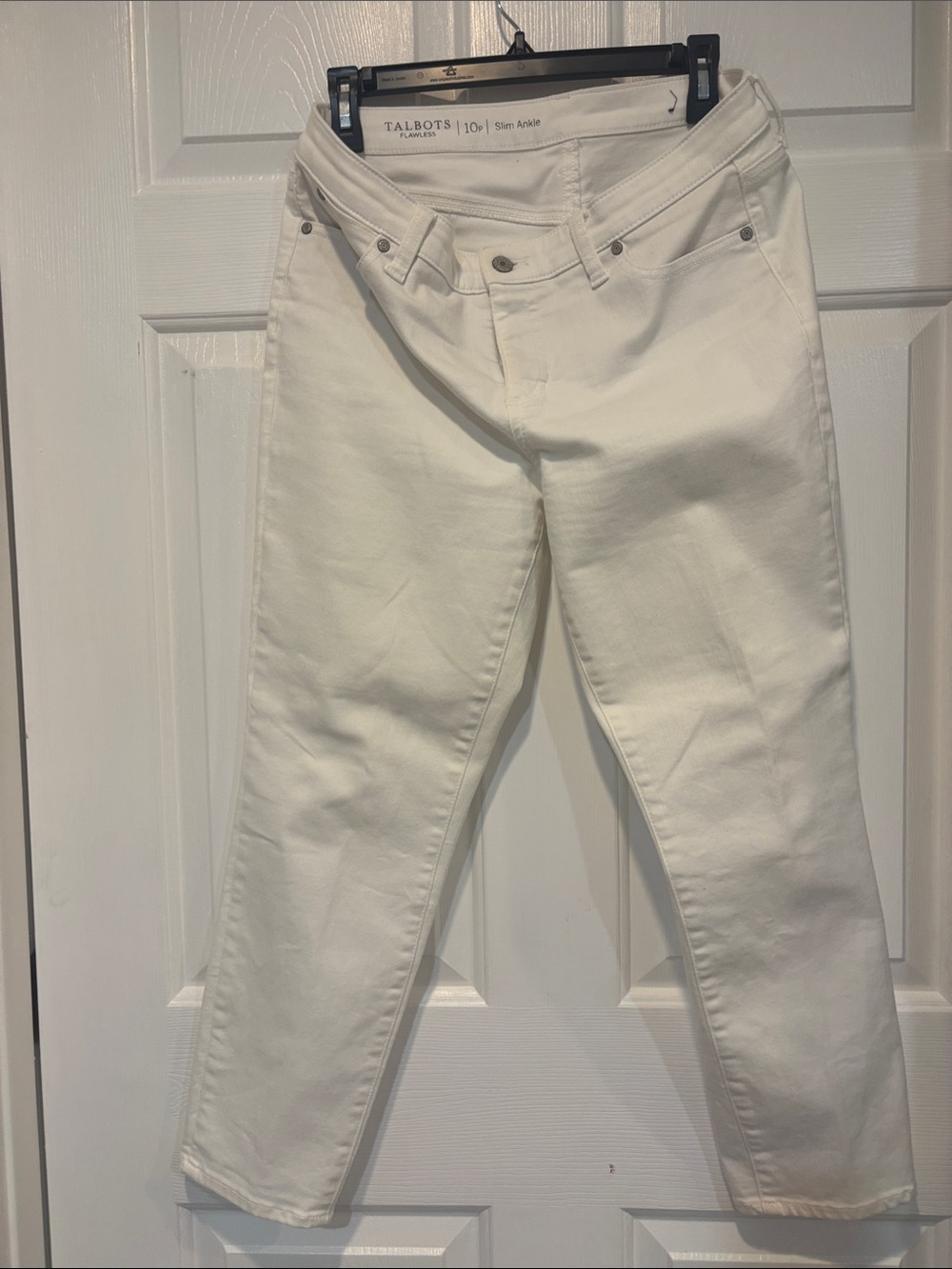 Talbots White Slim Ankle Cropped Jeans